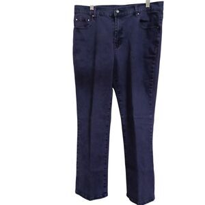DG2 by Diane Gilman 10P Embellished Stretch Denim Straight-Leg Jeans Indigo